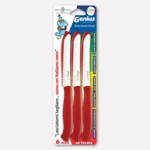 Set of 6 table knives - red handles