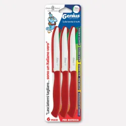 Set of 6 steak knives - red handles